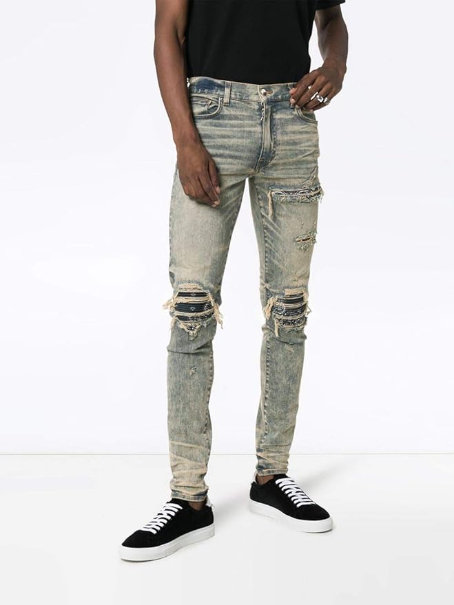 AMIRI ライトブルーデニム スリムフィット AMIRI ライトブルーデニム スリムフィット 33 - メルカリ